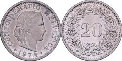 World Coins - Switzerland, 20 Rappen, 1974, Bern, Copper-nickel, , KM:29a