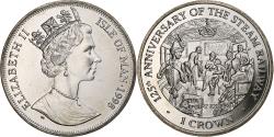 World Coins - Isle of Man, Elizabeth II, Crown, 125th Anniversary of the Steam Railway, 1998