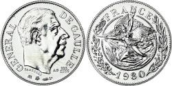 World Coins - France, Medal, Charles de Gaulle, History, 1980, , Silver