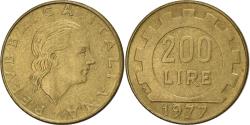 World Coins - Italy, 200 Lire, 1977, Rome, Aluminum-Bronze, , KM:105