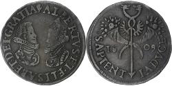 World Coins - Spanish Netherlands, Token, Albert & Isabelle, 1609, Anvers, Copper,