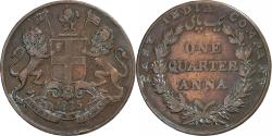 World Coins - India-British, William IV, 1/4 Anna, 1835, Bombay, Copper, , KM:446