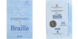 World Coins - Coin, Italy, 2 Euro, 2009, Rome, LOUIS BRAILLE., , Bi-Metallic, KM:310