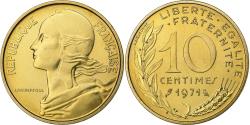 World Coins - France, 10 Centimes, Marianne, 1971, Paris, FDC, Aluminum-Bronze,