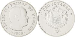 World Coins - Monaco, 5 Euro, 2008, , Silver, Gadoury:3, KM:197