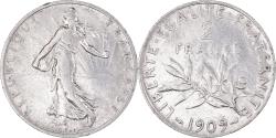 World Coins - Coin, France, Semeuse, 2 Francs, 1909, Paris, , Silver, KM:845.1
