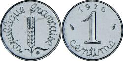 World Coins - Coin, France, Épi, Centime, 1976, Monnaie de Paris, série FDC,