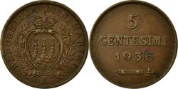 World Coins - Coin, San Marino, 5 Centesimi, 1936, Rome, , Bronze, KM:12