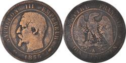 World Coins - Coin, France, Napoleon III, 10 Centimes, 1855, Paris, ancre, , Bronze