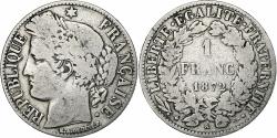 World Coins - France, Franc, Cérès, 1872, Bordeaux, Silver, , Gadoury:465a, KM:822.2