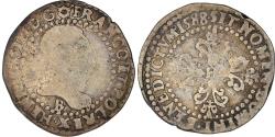 World Coins - Coin, France, Henri III, 1/4 Franc au col plat, 1588, Rouen, , Silver