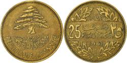 World Coins - Coin, Lebanon, 25 Piastres, 1961