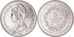World Coins - Coin, France, Marianne de la III République, 5 Francs, 2000, Paris,