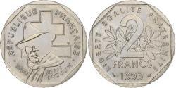World Coins - France, 2 Francs, Jean Moulin, 1993, Monnaie de Paris, Nickel,