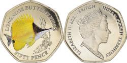 World Coins - Coin, British Indian Ocean, Longnose Butterflyfish., 50 Pence, 2021, FDC