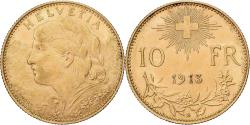 World Coins - Switzerland, 10 Francs, 1913, Bern, Gold, , KM:36