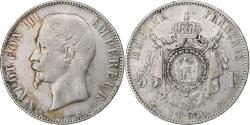 World Coins - France, Napoleon III, 5 Francs, Napoléon III, 1855, Paris, Silver,