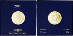 Ancient Coins - France, Monnaie de Paris, 500 Euro, 2010, Pessac, Semeuse.BU, , Gold