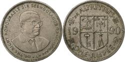 World Coins - Mauritius, Rupee, 1990, Copper-nickel, , KM:55
