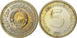 World Coins - Yugoslavia, 5 Dinara, 1985, Nickel-brass, , KM:88