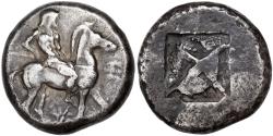 Ancient Coins - Macedonia, Tetradrachm, ca. 500-480 BC, Potidaia, Silver, , HGC:3.1-640