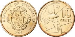 World Coins - Seychelles, 10 Cents, 2021, Bronze Plated Steel,