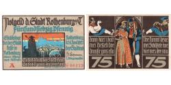 World Coins - Germany, Rothenburg, 75 Pfennig, 1921-06-24, UNC(63)