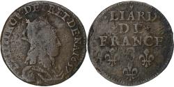 World Coins - France, Louis XIV, Liard, 1657, Lusignan, Copper, , Gadoury:80