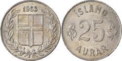 World Coins - Coin, Iceland, 25 Aurar, 1963