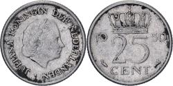 World Coins - Netherlands, Juliana, 25 Cents, 1950, Nickel, , KM:183