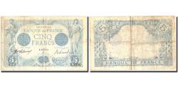 World Coins - France, 5 Francs, 5 F 1912-1917 ''Bleu'', 1915, 1915-05-28, VF(30-35)