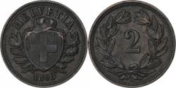 World Coins - Switzerland, 2 Rappen, 1893, Bern, Bronze, , KM:4