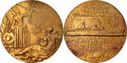 World Coins - France, Medal, Compagnie Générale Transatlantique, Antilles, Shipping, 1952