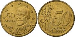 World Coins - Greece, 50 Euro Cent, 2003, Athens, , Brass, KM:186