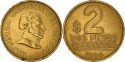 World Coins - Coin, Uruguay, 2 Pesos Uruguayos, 1994, Santiago, , Aluminum-Bronze