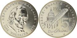 World Coins - Coin, France, Voltaire, 5 Francs, 1994, Paris, ESSAI, , Nickel