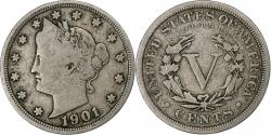 Us Coins - United States, 5 Cents, Liberty Nickel, 1901, Philadelphia, Copper-nickel