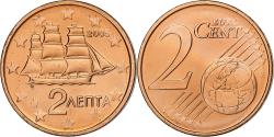 World Coins - Greece, 2 Euro Cent, 2005, Athens, Copper Plated Steel, , KM:182