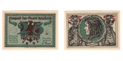 World Coins - Banknote, Germany, Arnstadt Stadt, 25 Pfennig, personnage, 1921, UNC(65-70)
