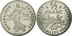 World Coins - Coin, France, Semeuse, 1/2 Franc, 1992, , Nickel, KM:931.2