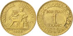 World Coins - Coin, France, Chambre de commerce, Franc, 1922, , Aluminum-Bronze