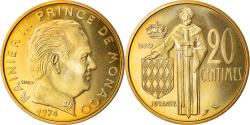 World Coins - Coin, Monaco, Rainier III, 20 Centimes, 1974, , Aluminum-Bronze