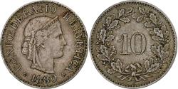 World Coins - Switzerland, 10 Rappen, Libertas, 1880, Bern, Copper-nickel, VF(20-25), KM:27