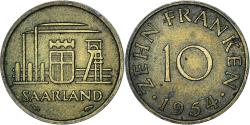 World Coins - Coin, SAARLAND, 10 Franken, 1954