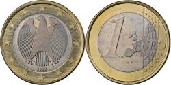 World Coins - Germany, 1 Euro, 2002, Stuttgart, Bi-Metallic,