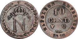 World Coins - France, Napoleon I, 10 Centimes, 1810, Perpignan, Billon, , Gadoury:190