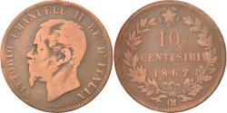 World Coins - Coin, Italy, Vittorio Emanuele II, 10 Centesimi, 1867, Strasbourg,