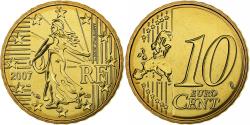 World Coins - France, 10 Euro Cent, BU, 2007, MDP, Nordic gold, , KM:1410