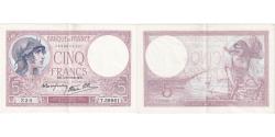 World Coins - France, 5 Francs, Violet, 1939-08-03, T.59961, UNC(60-62)