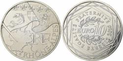 World Coins - France, 10 Euro, Euros des régions, Rhône-Alpes, 2010, Paris, Silver